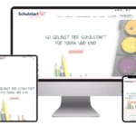 Stefanie Braun Webdesign - Webdesign Mockup für Schulstart mit Herz - so gelingt der Schulstart für Mama und Kind
